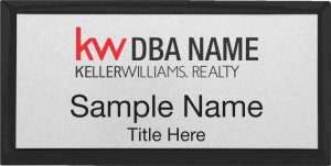 (image for) Keller Williams Realty Logo 3 Black Executive Silver Badge