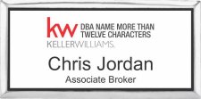 (image for) Keller Williams Realty Logo 5 Silver Executive White Badge