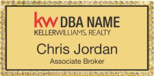 (image for) Keller Williams Realty Logo 3 Gold Bling Badge