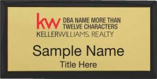 (image for) Keller Williams Realty Logo 4 Black Executive Gold Badge