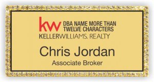 (image for) Keller Williams Realty Logo 4 Gold Bling Badge