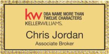 (image for) Keller Williams Realty Logo 5 Gold Bling Badge