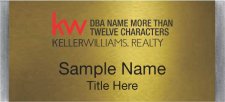 (image for) Keller Williams Realty Logo 4 Large Silver Meridian Gold Badge