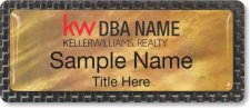 (image for) Keller Williams Realty Logo 3 Gold Mother of Pearl Carbon Badge