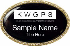 (image for) Keller Williams GPS Gold Oval Bling Badge
