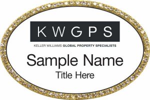 (image for) Keller Williams GPS Gold Oval Beyond Bling White Badge