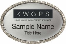 (image for) Keller Williams GPS Silver Oval Bling Badge