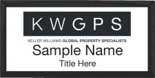 (image for) Keller Williams GPS Black Executive White Badge