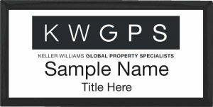 (image for) Keller Williams GPS Black Executive White Badge