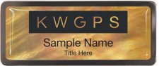 (image for) Keller Williams GPS Black Chrome Gold Mother of Pearl Badge