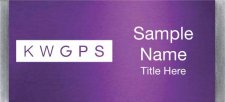 (image for) Keller Williams GPS Large Silver Meridian Purple Badge