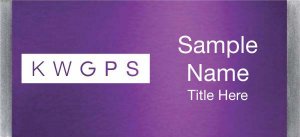 (image for) Keller Williams GPS Large Silver Meridian Purple Badge