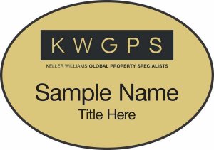 (image for) Keller Williams GPS Gold Oval Badge