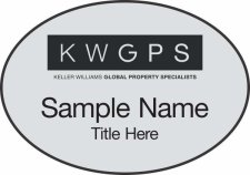 (image for) Keller Williams GPS Silver Oval Badge