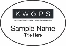 (image for) Keller Williams GPS White Oval Badge