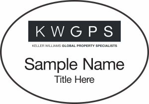 (image for) Keller Williams GPS White Oval Badge