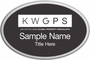 (image for) Keller Williams GPS Silver Oval Pebbled Prestige Black Badge