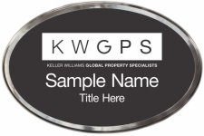 (image for) Keller Williams GPS Silver Oval Polished Prestige Gold Badge