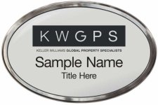 (image for) Keller Williams GPS Silver Oval Polished Prestige Badge