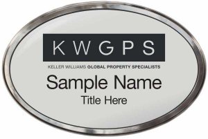 (image for) Keller Williams GPS Silver Oval Polished Prestige Badge