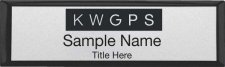 (image for) Keller Williams GPS Small Black Executive Silver Badge