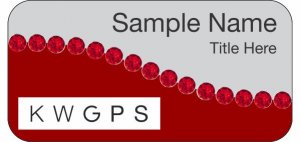 (image for) Keller Williams GPS Silver/Red Swoosh Badge w/Red Jewels