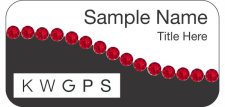 (image for) Keller Williams GPS White/Black Swoosh Badge w/Red Jewels