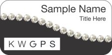 (image for) Keller Williams GPS White/Black Swoosh Badge w/White Jewels