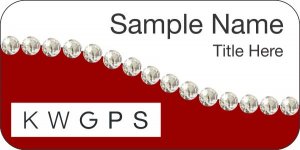 (image for) Keller Williams GPS White/Red Swoosh Badge w/White Jewels