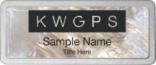 (image for) Keller Williams GPS White Mother of Pearl Pebbled Prestige Badge