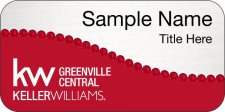 (image for) Keller Williams - Greenville Central Silver/Red Swoosh Badge w/Red Jewels