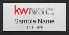 (image for) Keller Williams Honolulu Black Executive Silver Insert Badge