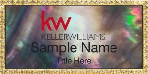 (image for) Keller Williams KW Gold Bling Black Pearl Badge