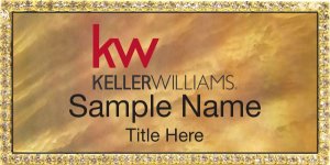 (image for) Keller Williams KW Gold Bling Gold Pearl Badge