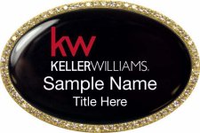 (image for) Keller Williams KW Gold Oval Beyond Bling Black Badge