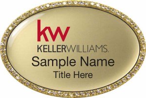 (image for) Keller Williams KW Gold Oval Beyond Bling Gold Badge