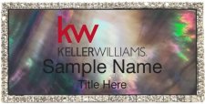 (image for) Keller Williams KW Silver Bling Black Pearl Badge