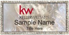 (image for) Keller Williams KW Silver Bling White Pearl Badge