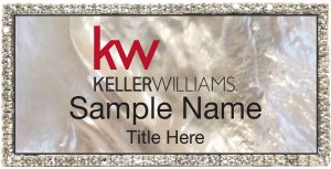 (image for) Keller Williams KW Silver Bling White Pearl Badge