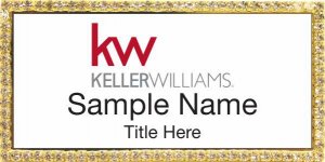 (image for) Keller Williams KW Gold Bling White Badge