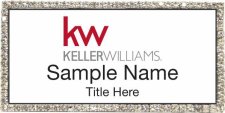 (image for) Keller Williams KW Silver Bling White Badge