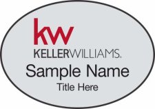 (image for) Keller Williams KW Silver Oval Badge