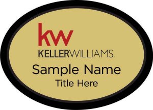 (image for) Keller Williams KW Black Oval Executive Gold Badge