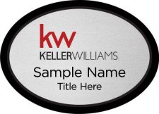 (image for) Keller Williams KW Black Oval Executive Silver Badge