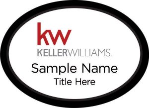 (image for) Keller Williams KW Black Oval Executive White Badge