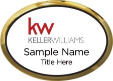 (image for) Keller Williams KW Gold Oval Executive White Badge