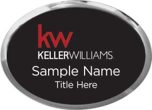 (image for) Keller Williams KW Silver Oval Executive Black Badge