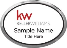 (image for) Keller Williams KW Silver Oval Executive White Badge