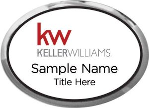 (image for) Keller Williams KW Silver Oval Executive White Badge