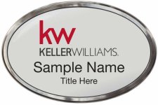 (image for) Keller Williams KW Silver Oval Polished Prestige Badge